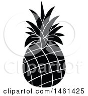 Clipart Of A Black Pineapple Royalty Free Vector Illustration