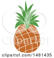 Clipart Of A Pineapple Royalty Free Vector Illustration by Hit Toon