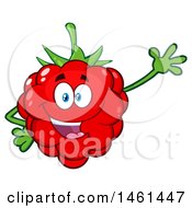 Poster, Art Print Of Raspberry Mascot Character Waving