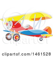 Poster, Art Print Of Cute Colorful Biplane