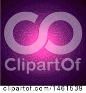 Poster, Art Print Of Mandala Design In Purple And Pink