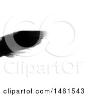 Clipart Of A Black Paint Design On A White Website Banner Header Royalty Free Vector Illustration