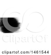 Clipart Of A Black Paint Design On A White Website Banner Header Royalty Free Vector Illustration