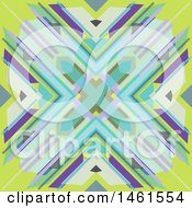 Clipart Of A Colorful Abstract X Shaped Background Royalty Free Vector Illustration