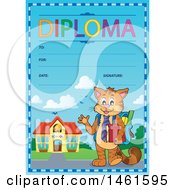 Poster, Art Print Of Diploma Of A Cat Student