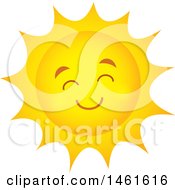 Clipart Of A Summer Time Sun Character Royalty Free Vector Illustration
