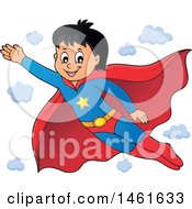 Poster, Art Print Of Flying Super Hero Boy