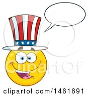 Poster, Art Print Of Talking Emoji Smiley Face Uncle Sam Wearing A Top Hat