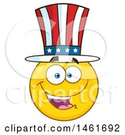 Poster, Art Print Of Emoji Smiley Face Uncle Sam Wearing A Top Hat