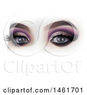 Poster, Art Print Of Womans Eyes With Makeup