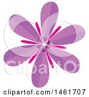 Clipart Of A Purple Flower Royalty Free Vector Illustration
