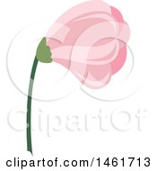 Clipart Of A Pink Spring Flower Royalty Free Vector Illustration