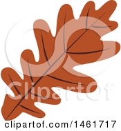 Clipart Of An Autumn Oak Leaf Royalty Free Vector Illustration