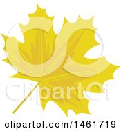 Poster, Art Print Of Yellow Autumn Maple Leaf