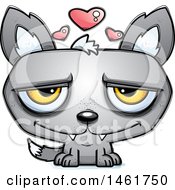 Clipart Of A Cartoon Loving Evil Wolf Royalty Free Vector Illustration