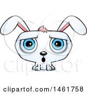 Clipart Of A Cartoon Surprised Evil Bunny Rabbit Royalty Free Vector Illustration