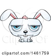 Clipart Of A Cartoon Bored Evil Bunny Rabbit Royalty Free Vector Illustration by Cory Thoman