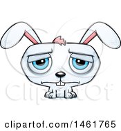 Clipart Of A Cartoon Sad Evil Bunny Rabbit Royalty Free Vector Illustration by Cory Thoman