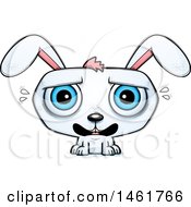 Clipart Of A Cartoon Scared Evil Bunny Rabbit Royalty Free Vector Illustration by Cory Thoman
