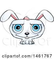 Clipart Of A Cartoon Happy Evil Bunny Rabbit Royalty Free Vector Illustration
