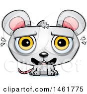 Clipart Of A Cartoon Scared Evil Mouse Royalty Free Vector Illustration