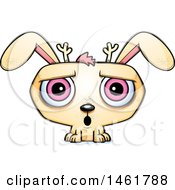 Clipart Of A Cartoon Surprised Evil Jackalope Royalty Free Vector Illustration by Cory Thoman