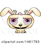 Clipart Of A Cartoon Grinning Evil Jackalope Royalty Free Vector Illustration by Cory Thoman
