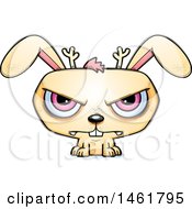 Clipart Of A Cartoon Mad Evil Jackalope Royalty Free Vector Illustration by Cory Thoman