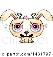 Clipart Of A Cartoon Scared Evil Jackalope Royalty Free Vector Illustration by Cory Thoman