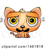 Poster, Art Print Of Cartoon Scared Evil Orange Cat