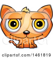 Clipart Of A Cartoon Happy Evil Orange Cat Royalty Free Vector Illustration by Cory Thoman