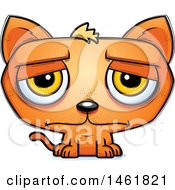 Poster, Art Print Of Cartoon Sad Evil Orange Cat