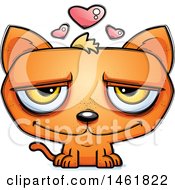 Clipart Of A Cartoon Loving Evil Orange Cat Royalty Free Vector Illustration