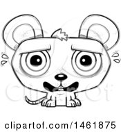 Poster, Art Print Of Cartoon Outline Scared Evil Mouse