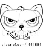 Poster, Art Print Of Cartoon Outline Mad Evil Cat