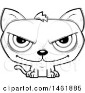 Cartoon Outline Evil Cat
