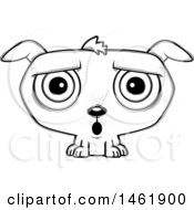 Poster, Art Print Of Cartoon Outline Surprised Evil Puppy Dog