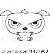 Cartoon Outline Mad Evil Puppy Dog