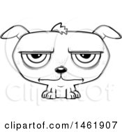 Cartoon Outline Bored Evil Puppy Dog