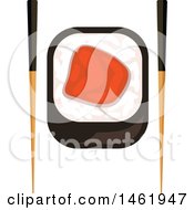 Clipart Of A Sushi Roll Design Royalty Free Vector Illustration