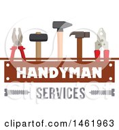 Clipart Of A Handyman Services Design Royalty Free Vector Illustration