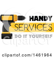 Clipart Of A Power Drill Design Royalty Free Vector Illustration