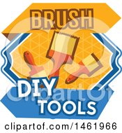 Clipart Of A Paintbrush Tool Design Royalty Free Vector Illustration
