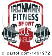 Clipart Of A Powerlifting Bodybuilder Design Royalty Free Vector Illustration