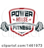 Clipart Of A Bodybuilding Fitness Design Royalty Free Vector Illustration