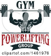 Clipart Of A Powerlifting Bodybuilder Design Royalty Free Vector Illustration