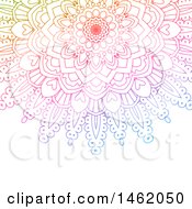 Clipart Of A Colorful Mandala Royalty Free Vector Illustration
