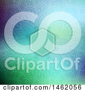 Clipart Of A Mandala And Frame On Gradient Royalty Free Vector Illustration