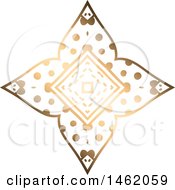 Clipart Of A Golden Kaleidoscope Design Element Royalty Free Vector Illustration