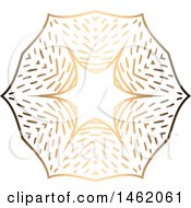 Clipart Of A Golden Kaleidoscope Design Element Royalty Free Vector Illustration
